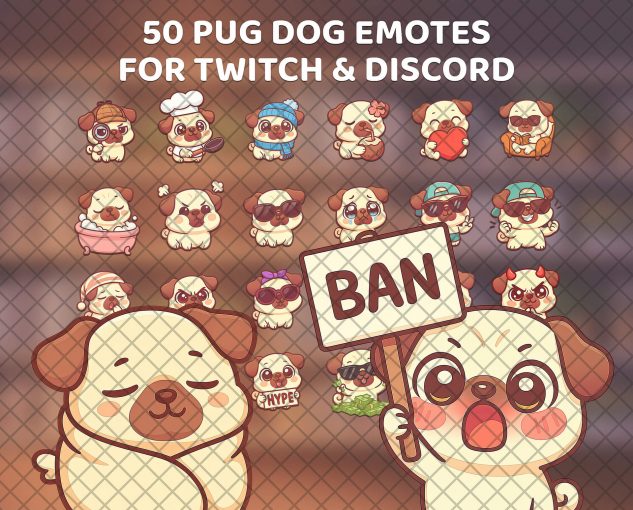 Pug Dog Emotes