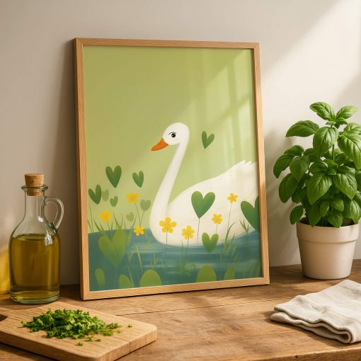 Cute Swan Art Print