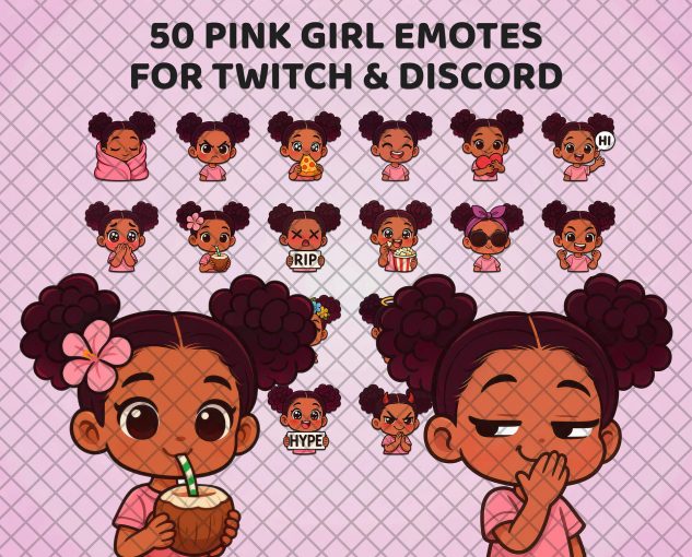 Pink Girl Emotes