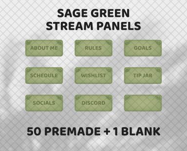 Sage Green Twitch Panels