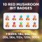 Red Mushroom Bit Badges