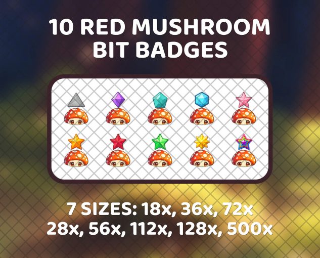 Red Mushroom Bit Badges